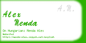 alex menda business card